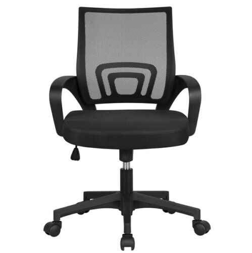 Ergonomic Mesh Office Chair Computer Swivel Desk Task Chair Mid-back Black