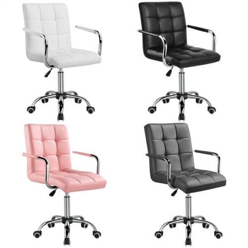 Computer Desk Chair Office Executive Task Chairs Pu Swivel Chair With Wheels